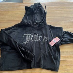 Juicy couture, oversize crop top hoodie